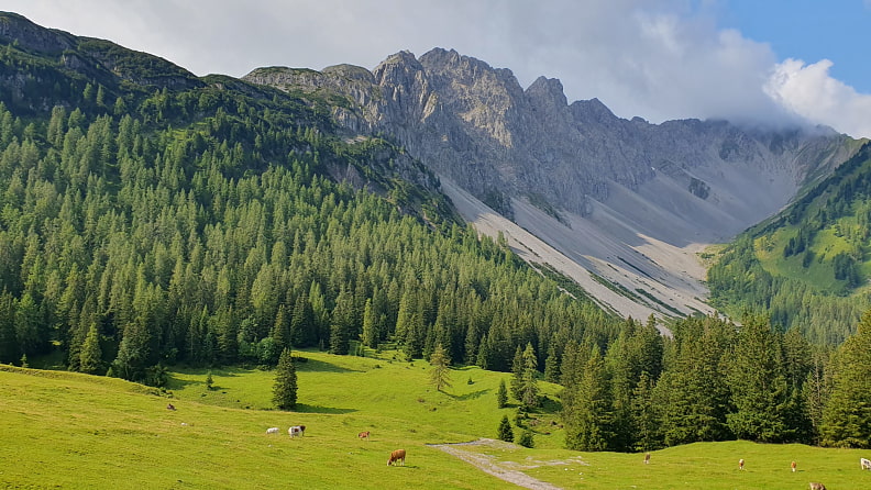 Diese Bergkette wollen wir überschreiten.