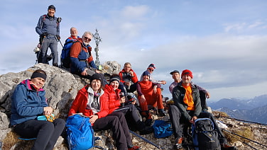 Die ganze Truppe am Gipfel