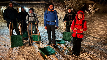 Nach gemütlicher Einkehr auf der Kala Alm