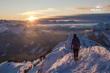 Winterwanderung auf die Rotwand mit Sonnenuntergang